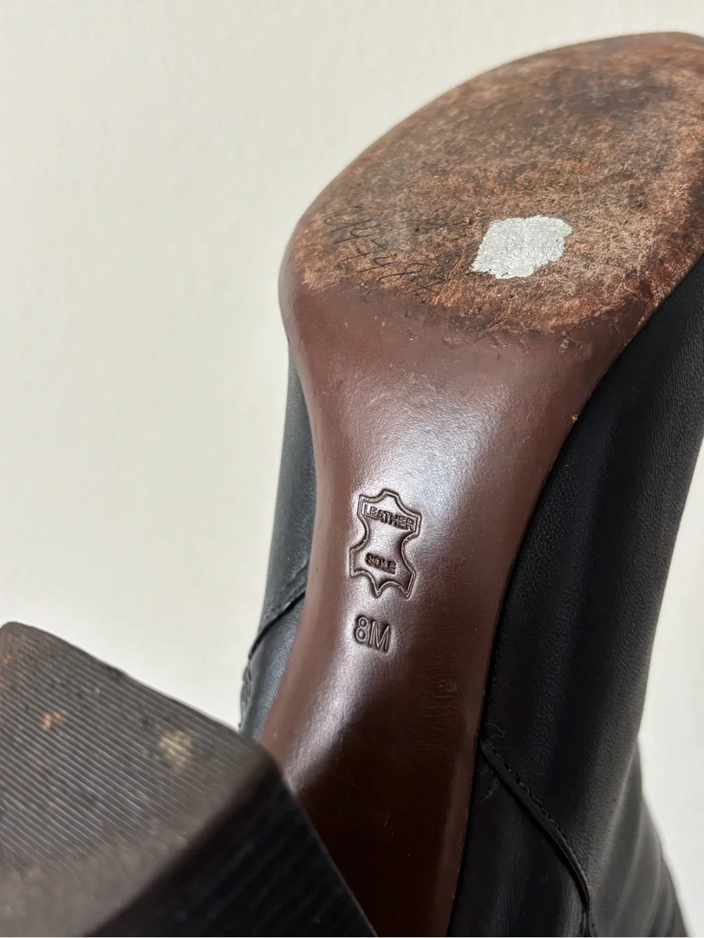 Tory Burch Bowie Black Over-the-Knee Italian Leather Block-Heel Boots Size 8